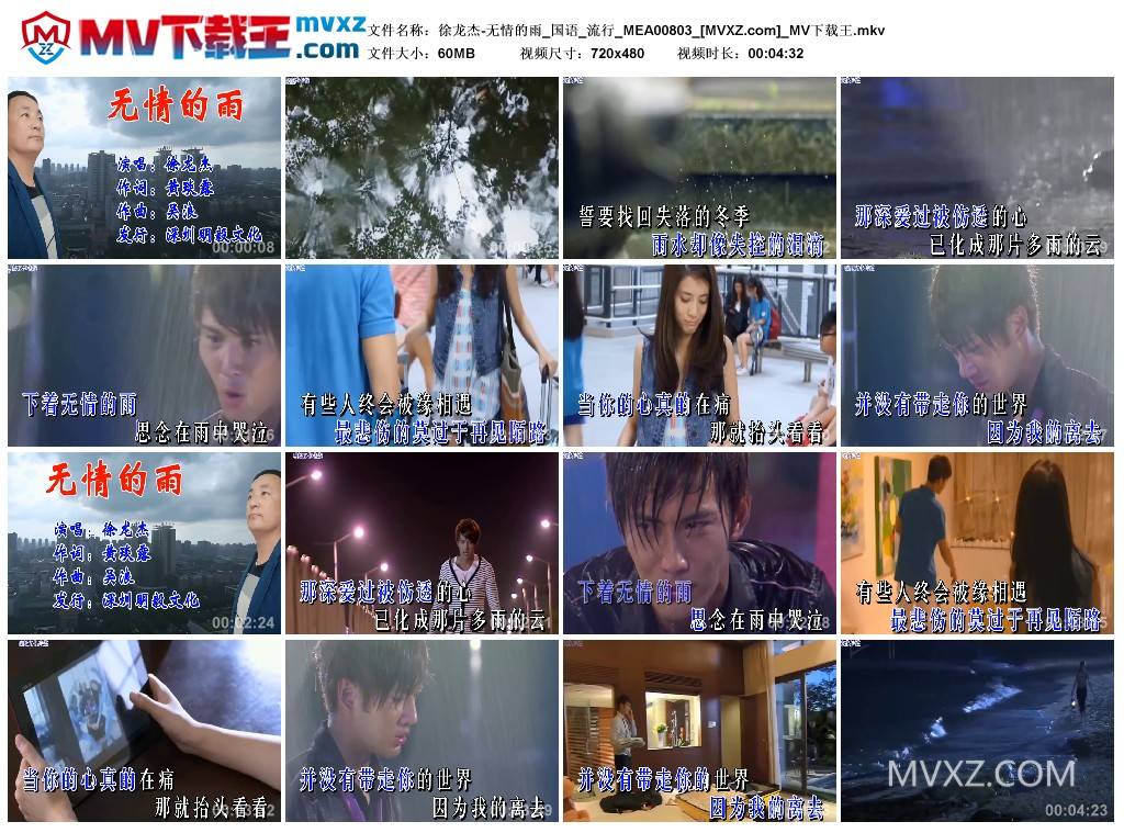 徐龙杰-无情的雨_国语_流行_MEA00803